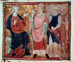 König Heinrich II. von England empfängt einen Bischof und Soldaten von Unknown artist