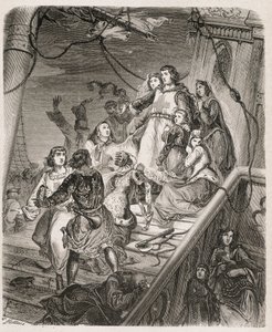 Die Galeere von Saint Louis - in „Geschichte der Päpste, Könige, Königinnen, Kaiser durch die Jahrhunderte“ von Maurice Lachatre 1857