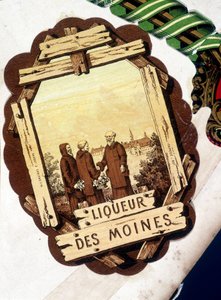 Etikett von „Liqueur des Moines“, 19. Jahrhundert von Unknown artist