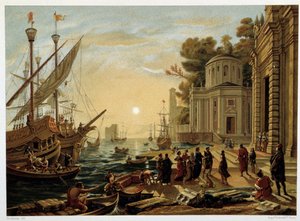 Die Landung der Kleopatra in Tarsus, nach Claude Gellée genannt Le Lorrain von Unknown artist