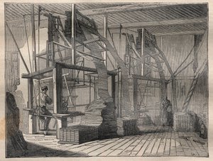 Das Weben der Seide - Gravur in „La Science française“