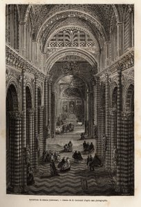 Das Innere der Kathedrale von Siena, Gravur zur Illustration einer Reise nach Siena (Italien) im Jahr 1865, in „Le tour du monde, nouveau journal des voyages“ veröffentlicht unter der Leitung von Edouard Charton von Unknown artist