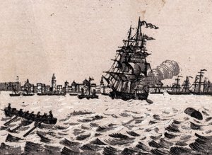 Liverpool, England: Blick auf den Hafen in „Die Welt illustriert 168 Ansichten“ (Ende des 19. Jahrhunderts) von Unknown artist