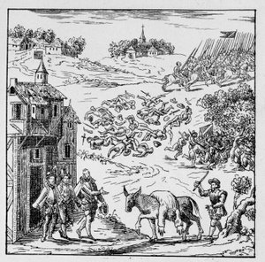 Louis I. von Bourbon, Prinz von Condé (Bourbon-Condé) (1530-1569) wurde im Kampf getötet und sein Körper, auf eine Eselin gelegt, wurde nach Jarnac gebracht, der ganzen Armee gezeigt und dann an den Herzog von Longueville verkauft, seinen Schwager, der ihn