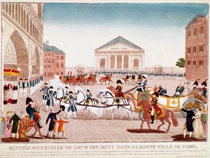 Ludwig XVIII. kommt in Notre Dame an, Paris, 3. Mai 1814 von Unknown artist