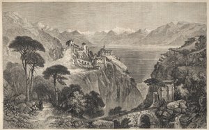 Madonna del Sasso, Schweiz - Das Kloster Unserer Lieben Frau von Sasso - in der Nähe von Locarno am Lago Maggiore - Kanton Tessin in der Schweiz - 1861