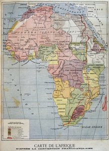 Karte von Afrika gemäß der französisch-englischen Konvention - in „Le Petit Journal“ vom 09.04.1899 von Unknown artist