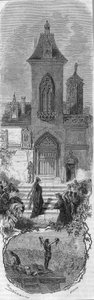 Marie von Burgund bittet um Gnade für ihre Minister. Tod von Hugonat und dem Herrn von Humbercourt am 3. April 1477. Gravur des 19. Jahrhunderts.