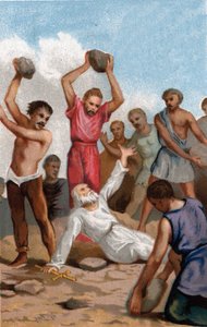 Martyrium des heiligen Pothin, erster Bischof von Lyon und erster Bischof von Gallien unter Marc Aurel in Lyon im Jahr 171