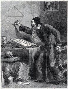Mathematik und Geometrie: Wissenschaftlicher Forscher der Quadratur des Kreises im 16. Jahrhundert. In „La Nature“ 1890 von Unknown artist
