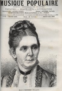 Mathilde Marchesi (1821-1913) deutsche Mezzosopranistin - Gravur in „Populäre Musik“ illustriertes Wochenblatt - 1882