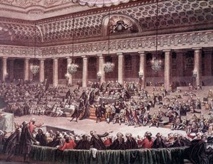 Sitzung der Verfassunggebenden Versammlung in der Nacht vom 4. August 1789 zur Abschaffung der Privilegien von Unknown artist