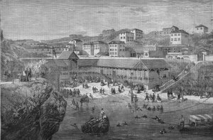 Morgen an den Seebädern von Biarritz im Jahr 1867