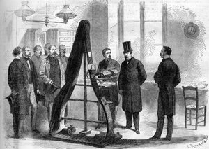 Napoleon III. besuchte 1866 die Büros des elektrischen Telegrafen im Innenministerium von Unknown artist