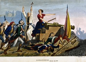 Napoleonische Kriege: die Belagerung von Saragossa (Zaragoza). 1808. Privatsammlung, Mailand