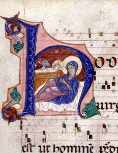 Geburt Christi. Choral des 14. Jahrhunderts.