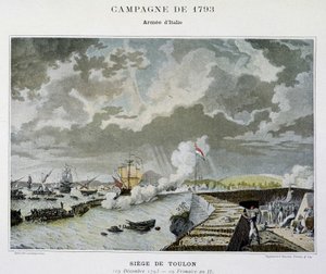 Seeschlacht: Belagerung von Toulon 1793 - in „Die Seeschlachten Napoleons“ von Unknown artist