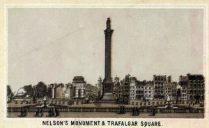 Nelsons Denkmal und Trafalgar Square, Edinburgh in Schottland, Vereinigtes Königreich. Chromolithographie des späten 19. Jahrhunderts.