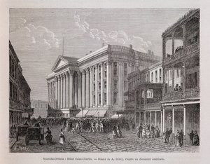 New Orleans: Hotel Saint-Charles - in „Le tour du monde“, 2. Semester 1876 von Unknown artist