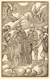 Jetzt, jetzt schaut, wie die heiligen Pilger reiten, Wolken sind ihre Wagen, Engel sind ihre Führer aus Der Pilgerreise von dieser Welt in die zukünftige Welt von John Bunyan