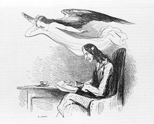 Paganini Nicolo (1782 - 1840) italienischer Geiger und Komponist. Karikatur, Gravur