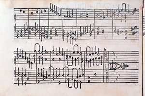 Seite aus „Tabulatur; Buch 1“ von Gerolamo Cavazzoni von Unknown artist