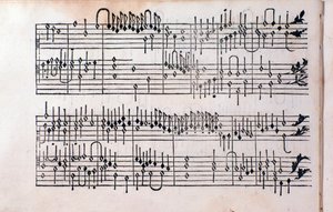 Seite aus Tablature, Buch 1 von Girolamo Cavazzoni von Unknown artist