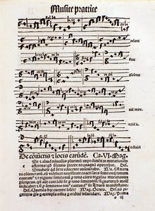 Seite zur Musiktheorie aus Margarita philosophica von Unknown artist