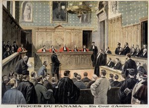 Panama-Skandal: Das Schwurgericht - in „Le Petit Journal“ vom 02.01.1898 von Unknown artist