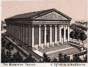 Paris, Frankreich: Blick auf die Madeleine-Kirche von Unknown artist
