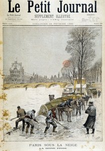 Paris im Schnee: die Seine gefroren - in „Le Petite Journal“ vom 24.02.1895 von Unknown artist