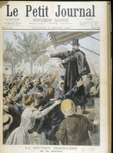 Paul Deroulede von der Menge bejubelt, Titelblatt in „Le Petit Journal“ 09.10.1898