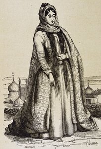 Persien (19. Jh.). Gesellschaft. Persische Frau. Gravur. Private Sammlung von Unknown artist