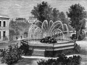 Die artesischen Brunnen von Passy, angelegt am 24. September. von Unknown artist
