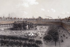 Place Royale (heute Place des Vosges) in Paris Ende des 19. Jahrhunderts