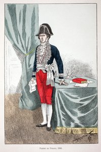 Polizeipräfekt (1800). Farbradierung zur Illustration des Buches 