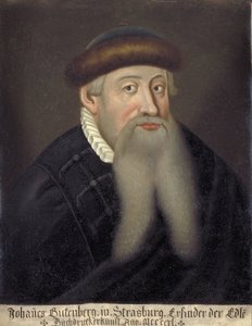 Porträt von Johannes Gutenberg von Unknown artist