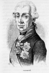 Porträt von Alexander Souwaroff (Souvaroff oder Souvarov oder Alexander Suvorov) (1729-1800), russischer Marschall (1729 - 1800) von Unknown artist