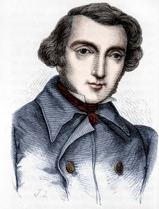 Porträt von Alexis de Tocqueville (1805 - 1859), französischer Historiker und Politiker. Gravur aus dem 19. Jahrhundert.