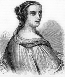Porträt von Anne de Beaujeu, Anne von Frankreich (1462-1522), Herzogin von Bourbon, Tochter von Ludwig XI. Gravur aus dem 19. Jahrhundert. von Unknown artist