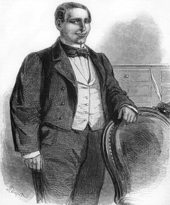 Porträt von Benito Pablo Juárez. Mexikanischer Politiker indianischer Herkunft (1806-1872). Präsident der mexikanischen Republik im Jahr 1858.