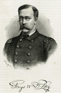 Porträt von Kapitän Georges Washington De Long (1844-1881) der Crew der La Jeannette, für die Mission zum Nordpol. Gravur zur Illustration von „Le voyage de la Jeannette“ von Unknown artist