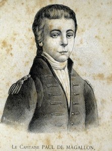 Porträt von Kapitän Paul de Magallon (1784 - 1859) - in „Les Contemporains“, n.d. Ende 19. Jahrhundert