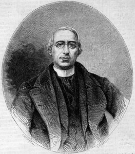 Porträt von Carlo Passaglia (1812-1887), italienischer Kirchenmann, Befürworter der Einheit Italiens. Gravur in „Le Monde Illustré“ Nr. 240 vom 16. November 1861. von Unknown artist