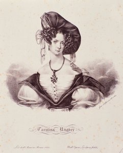 Porträt von Caroline Ungher (Gravur)