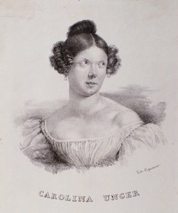 Porträt von Caroline Ungher (Unger) (Stich)