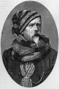 Porträt von Charles Marie Etienne Champion Dubois de Nansouty (1815-1895), französischer General, in Bergkleidung. (Nach einem Foto, aufgenommen in Bagnères-de-Bigorre im Jahr 1879). Gravur in „La Nature: revue des sciences et de leurs applications aux art von Unknown artist