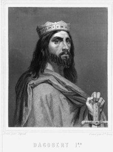 Porträt von Dagobert I. (? -?), König der Franken - in „Histoire des Français“ von Lavallée, Gravur, sd von Unknown artist