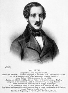 Porträt von Donizetti Gaetano von Unknown artist