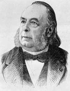 Porträt von Edmond Frémy (1814 - 1894). Gravur des späten 19. Jahrhunderts in „Histoire de France“ von H. Martin.
